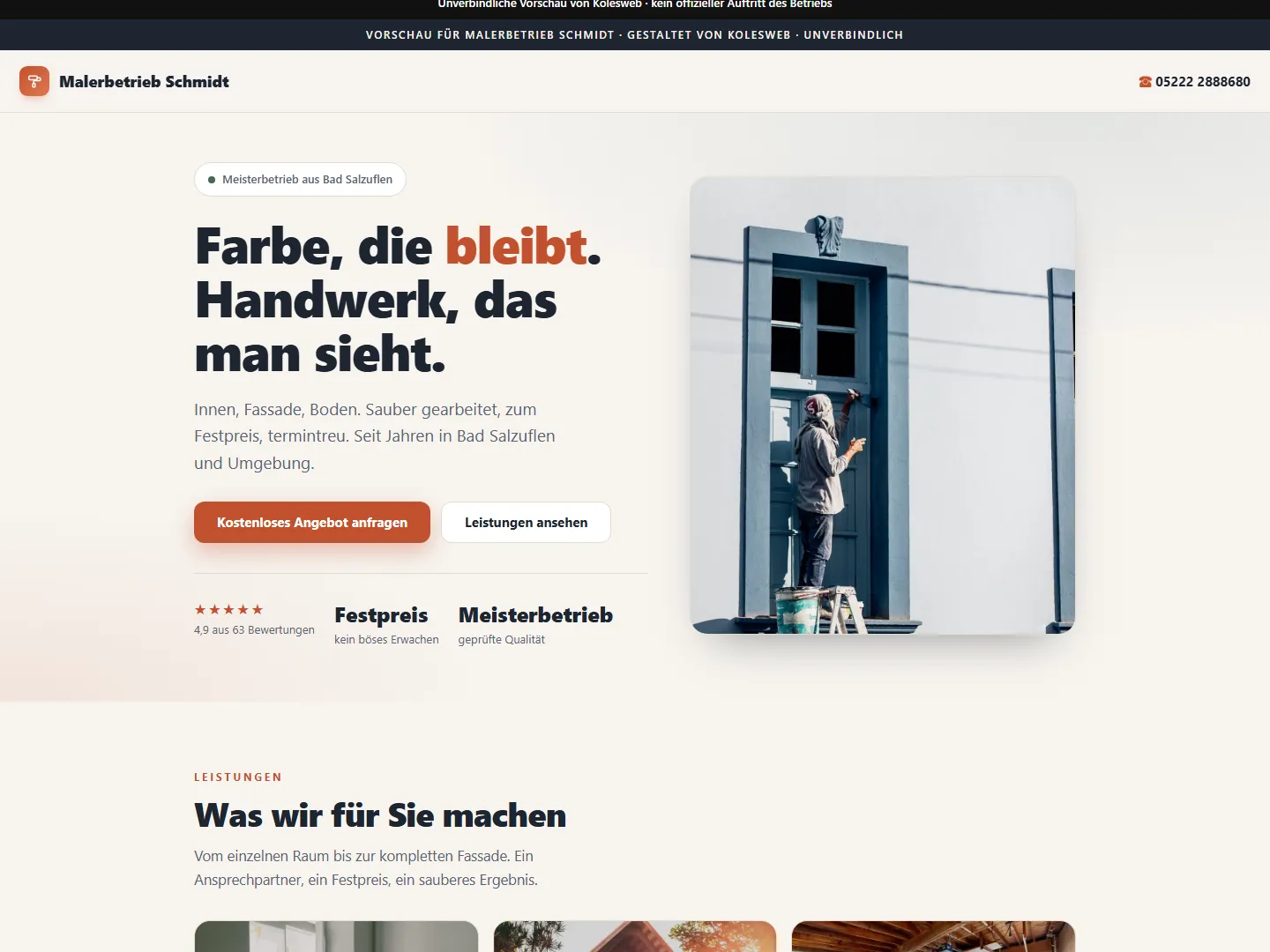Von Kolesweb gestaltete Websites
